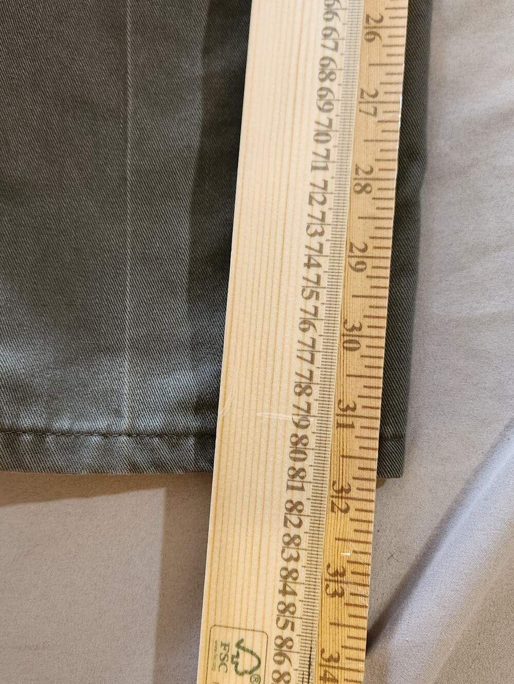 Denver Haynes VTG Olive Green Pleated Casual Pants Made In Canada Workwear - Picture 11 of 12